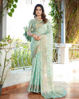 Sky Organza Zari Woven Patola Saree