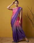 Fendy Satin Designer Saree with Gotapatti Work and Cutwork Piping Border Party Wedding Wear Saree
