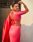 Baby Pink Soft Silk Traditional Zari Woven Saree