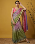 Fendy Satin Designer Saree with Gotapatti Work and Cutwork Piping Border Party Wedding Wear Saree