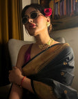 Karishma Sharma in our Black Zari Woven Vitthala God Special Traditional Paithani Silk Saree