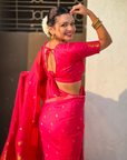 Pink Soft Silk Traditional Zari Woven Saree