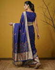 Soft Organza Meenakari Woven Saree with Jamdani Zari Pallu and Brocade Blouse Festive Wedding Party Wear Saree