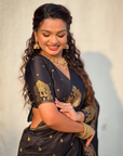 Black Soft Silk Traditional Zari Woven Saree
