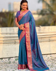 Soft Patola Silk Bandhani Weave Saree with Rich Zari Floral Border and Brocade Blouse
