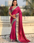 Soft Patola Silk Bandhani Weave Saree with Rich Zari Floral Border and Brocade Blouse