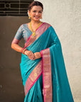 Soft Patola Silk Bandhani Weave Saree with Rich Zari Floral Border and Brocade Blouse