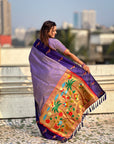 Pure Silk Saree Traditional Paithani Zari Woven Wedding Saree for Women Festive Party Wear Ethnic Designer Saree