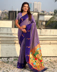 Pure Silk Saree Traditional Paithani Zari Woven Wedding Saree for Women Festive Party Wear Ethnic Designer Saree