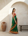 Premium Soft Silk Paithani Saree with Polka Motifs, Peacock Border and Traditional Pallu