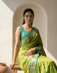 Premium Soft Silk Paithani Saree with Polka Motifs, Peacock Border and Traditional Pallu