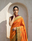 Premium Soft Silk Paithani Saree with Polka Motifs, Peacock Border and Traditional Pallu