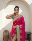 Premium Soft Silk Paithani Saree with Polka Motifs, Peacock Border and Traditional Pallu