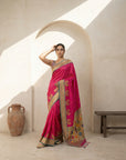 Premium Soft Silk Paithani Saree with Polka Motifs, Peacock Border and Traditional Pallu