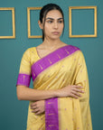 Purple Handloom Soft Silk Saree with Zari Weaving, Contrast Muniya Border Traditional Pallu – Rich Look Silk Saree with Blouse Piece