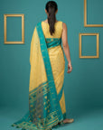 Rama Handloom Soft Silk Saree with Zari Weaving, Contrast Muniya Border Traditional Pallu – Rich Look Silk Saree with Blouse Piece