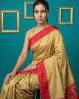 Red Handloom Soft Silk Saree with Zari Weaving, Contrast Muniya Border Traditional Pallu – Rich Look Silk Saree with Blouse Piece