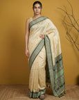 Handloom Soft Silk Saree with Zari Woven Motifs Contrast Traditional Border and Rich Pallu