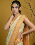 Handloom Soft Silk Saree with Zari Woven Motifs Contrast Traditional Border and Rich Pallu
