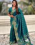 Green Zari Woven Pichwai Silk Saree