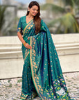Green Zari Woven Pichwai Silk Saree