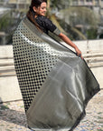 Black Banarasi Soft Silk Zari Woven 3D Saree