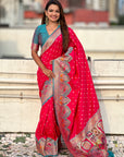 Pink Pashmina Darbari Silk Zari Woven Saree