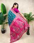 Green Banarasi Jaal Zari Woven Silk Saree