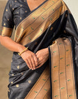 Black Zari Woven Gudi Padwa Special Paithani Silk Saree