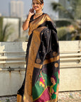 Black Zari Woven Gudi Padwa Special Paithani Silk Saree