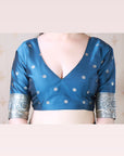 Blue Banarasi Soft Silk Silver Zari Woven Saree