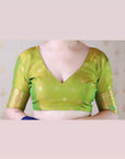 Mehendi Green Banarasi Jaal Soft Silk Gold Zari Meenakari Woven Saree