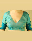Blue Soft Silk Dusty Concept Floral Zari Woven Saree