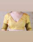 Yellow Soft Silk Dusty Concept Floral Zari Woven Saree
