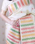 Cream Soft Silk Meenakari Zari Woven Saree with Temple Border