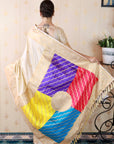 Cream Soft Silk Banarasi Multicolor Pallu Zari Woven Saree