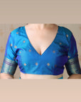 Purple Soft Silk Banarasi ZigZag Meenakari Zari Woven Saree