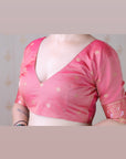 Cream Soft Silk Banarasi Peacock Zari Woven Saree