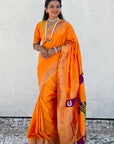 Yellow Zari Woven Vitthala God Special Traditional Paithani Silk Saree