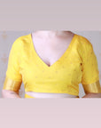 Bright Yellow Soft Silk Saree with Kamdhenu Weaves Zari Woven Saree