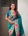 Green Big Border Paithani Silk Zari Woven Saree