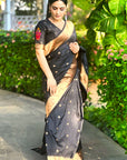 Payas Pandit in our Black Zari Woven Vitthala God Paithani Silk Saree