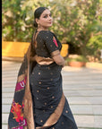 Payas Pandit in our Black Zari Woven Vitthala God Paithani Silk Saree