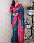 Green Soft Silk Zari Woven Warli Art Traditional Saree