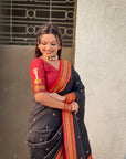 Top Trending Vitthala Contrast Paithani Saree Rakhumai Soft Silk Traditional Design