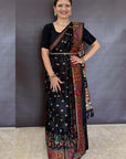 Heena Gehani in our Jade Black Pashmina Kashmiri Silk Zari Woven Saree
