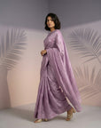 Pure Raspberry Silk Embroidered Saree with Leheriya Work and Sequin Border Lightweight Festive Silk Saree with Blouse