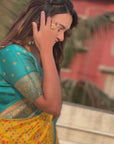 Yellow Soft Silk Zari Woven Premium Patola Saree with Contrast Weaves