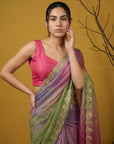 Fendy Satin Designer Saree with Gotapatti Work and Cutwork Piping Border Party Wedding Wear Saree