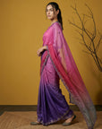 Fendy Satin Designer Saree with Gotapatti Work and Cutwork Piping Border Party Wedding Wear Saree